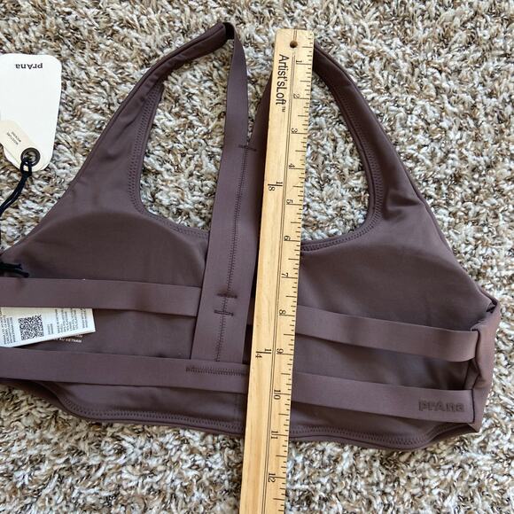 Prana Sculpt Deep Breath Bra Women's M Light Espresso Scoop Neck Strappy Back - Picture 9 of 9